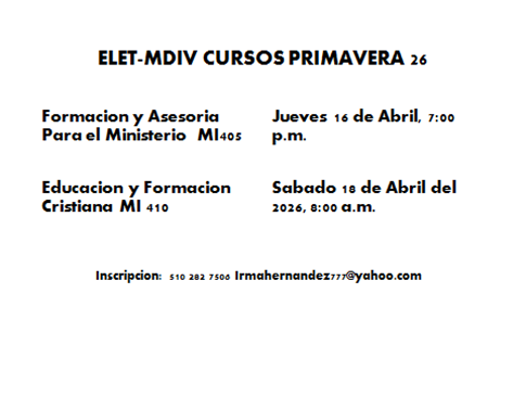 CURSO DE MAESTRIA PRIMAVERA 2026 Image